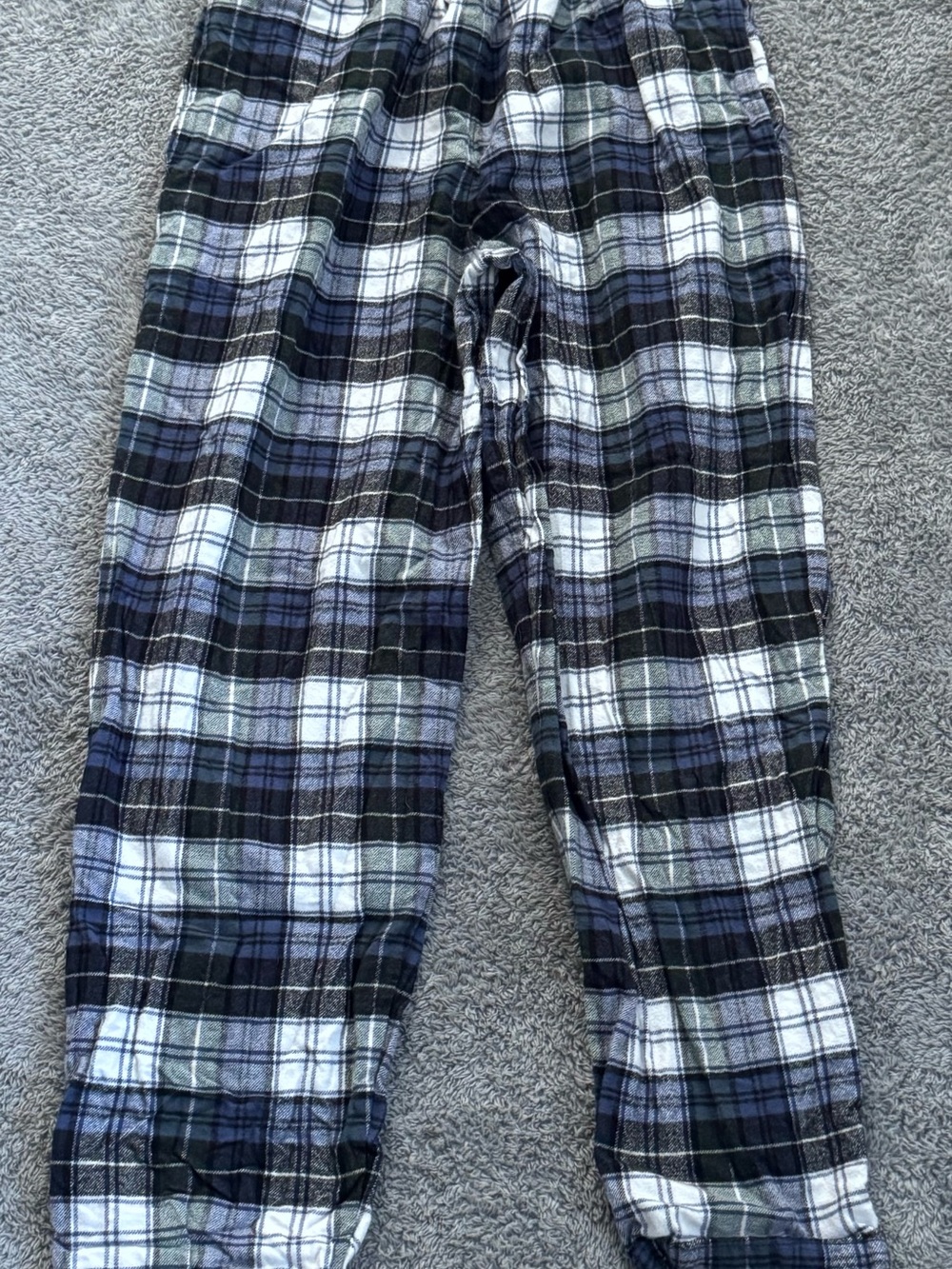 Women’s Authentic Plaid Flannel Pants - Blue/Black/White